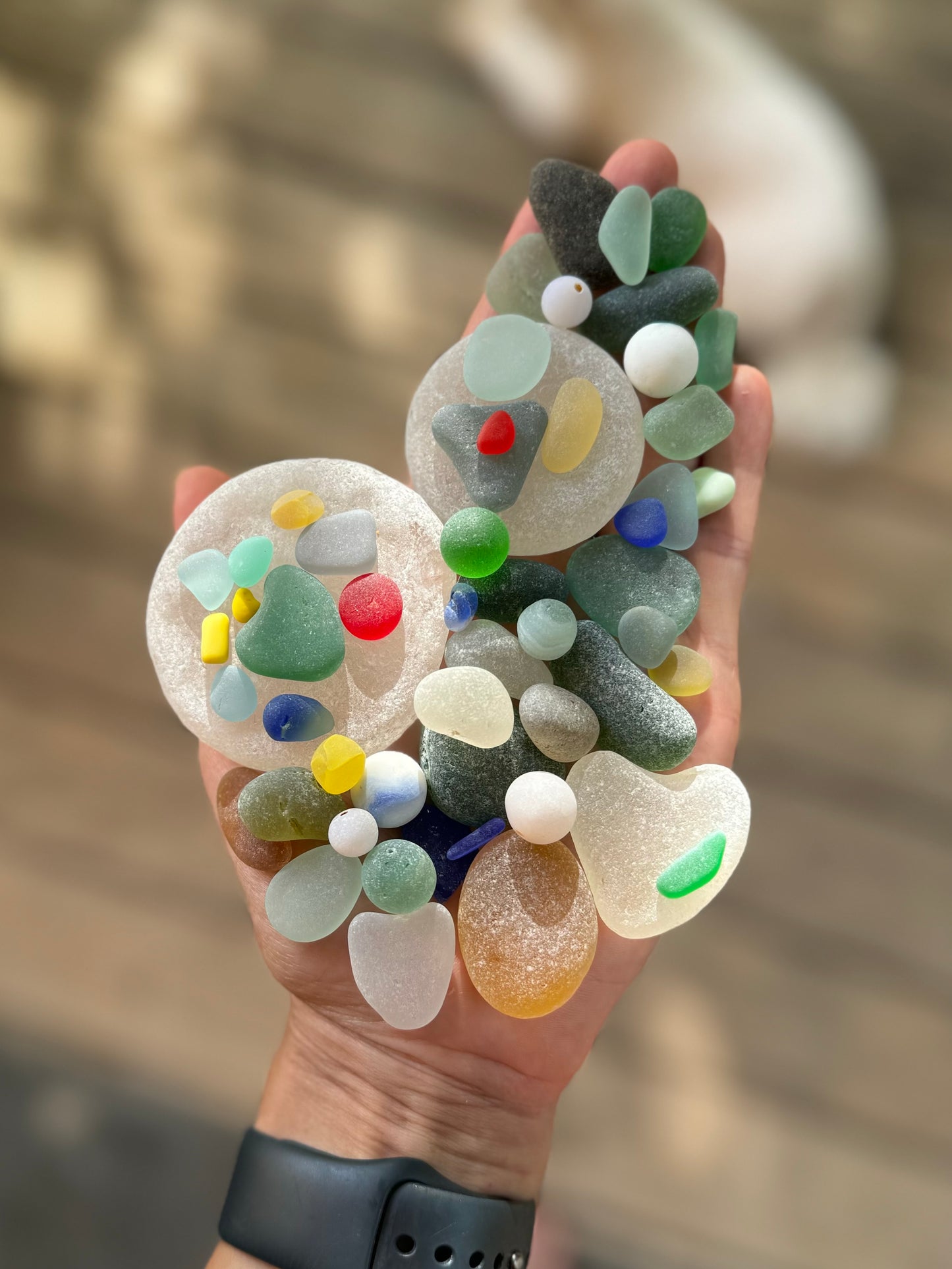 The Flying Mermaids daily haul of seaglass 🧜🏼‍♀️