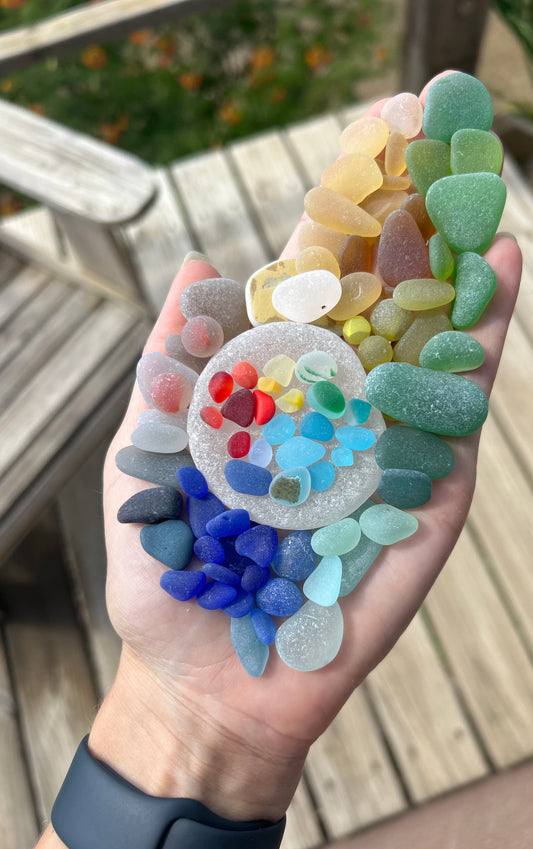 The Flying Mermaids daily haul of seaglass 🧜🏼‍♀️