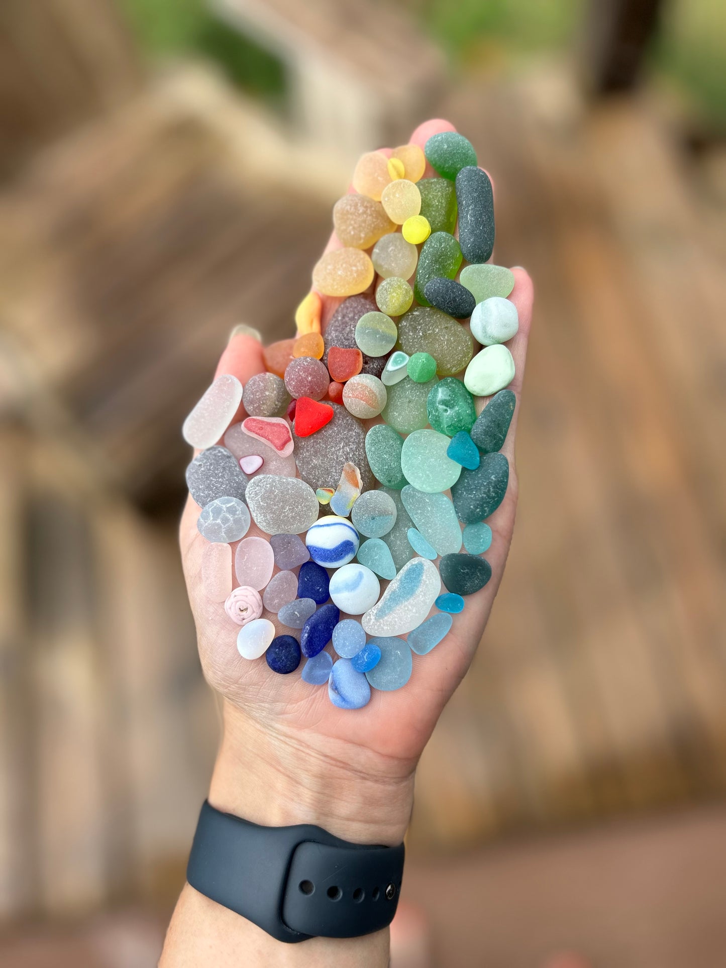 The Flying Mermaids daily haul of seaglass 🧜🏼‍♀️