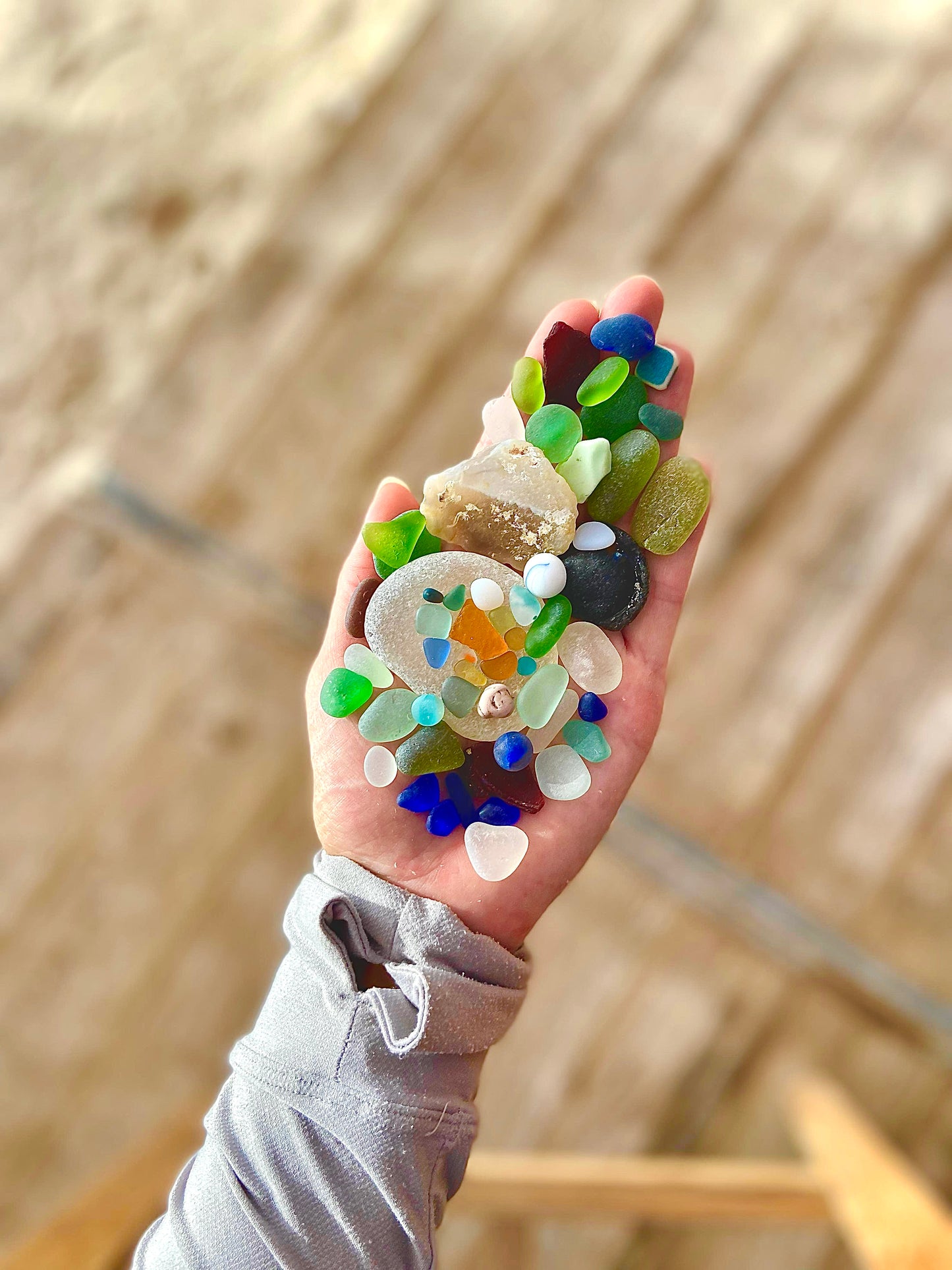 The Flying Mermaids daily haul of seaglass 🧜🏼‍♀️