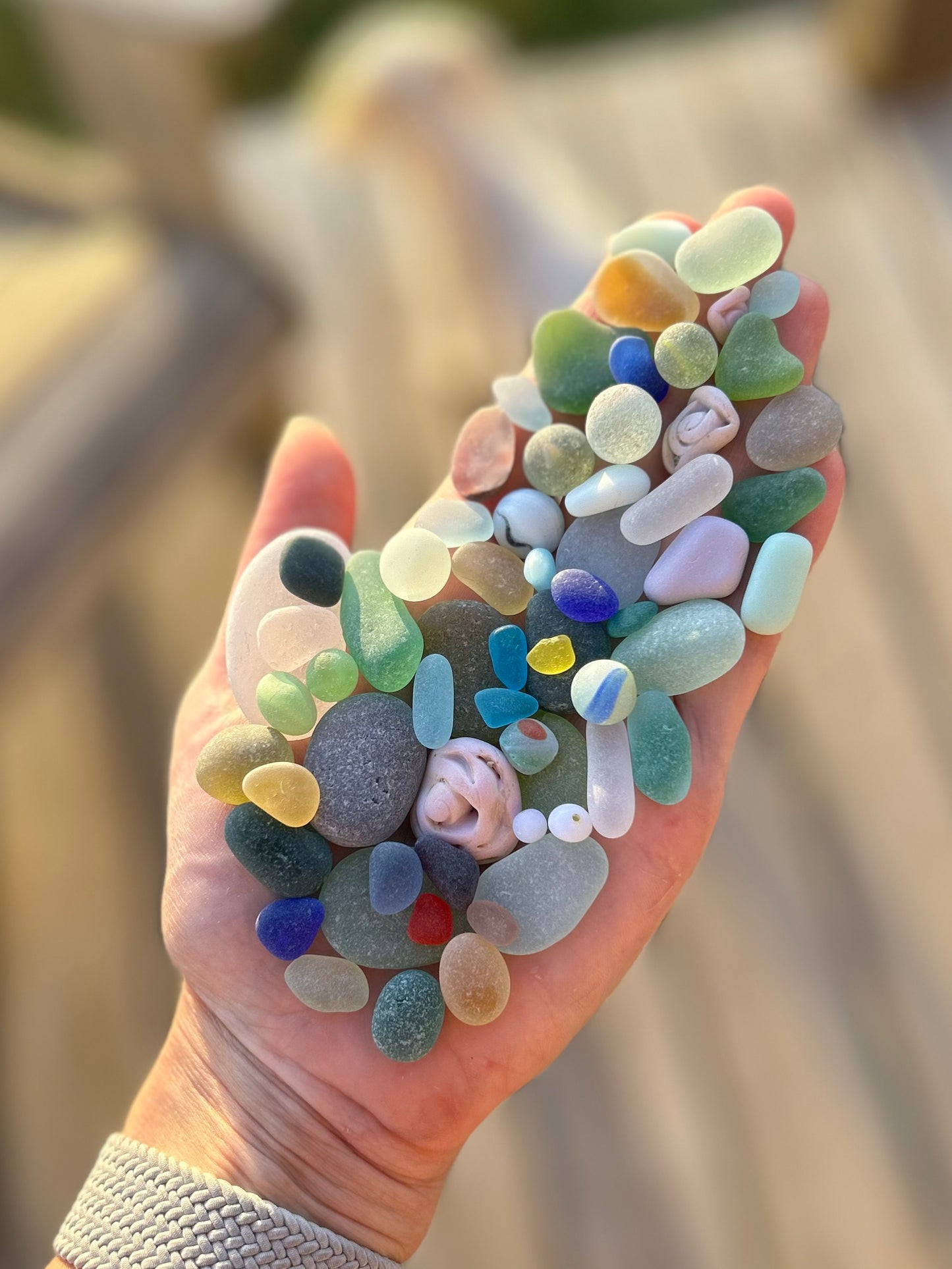 The Flying Mermaids daily haul of seaglass 🧜🏼‍♀️