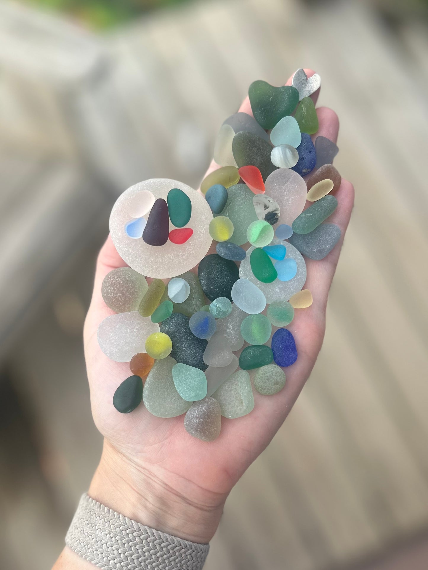 The Flying Mermaids daily haul of seaglass 🧜🏼‍♀️