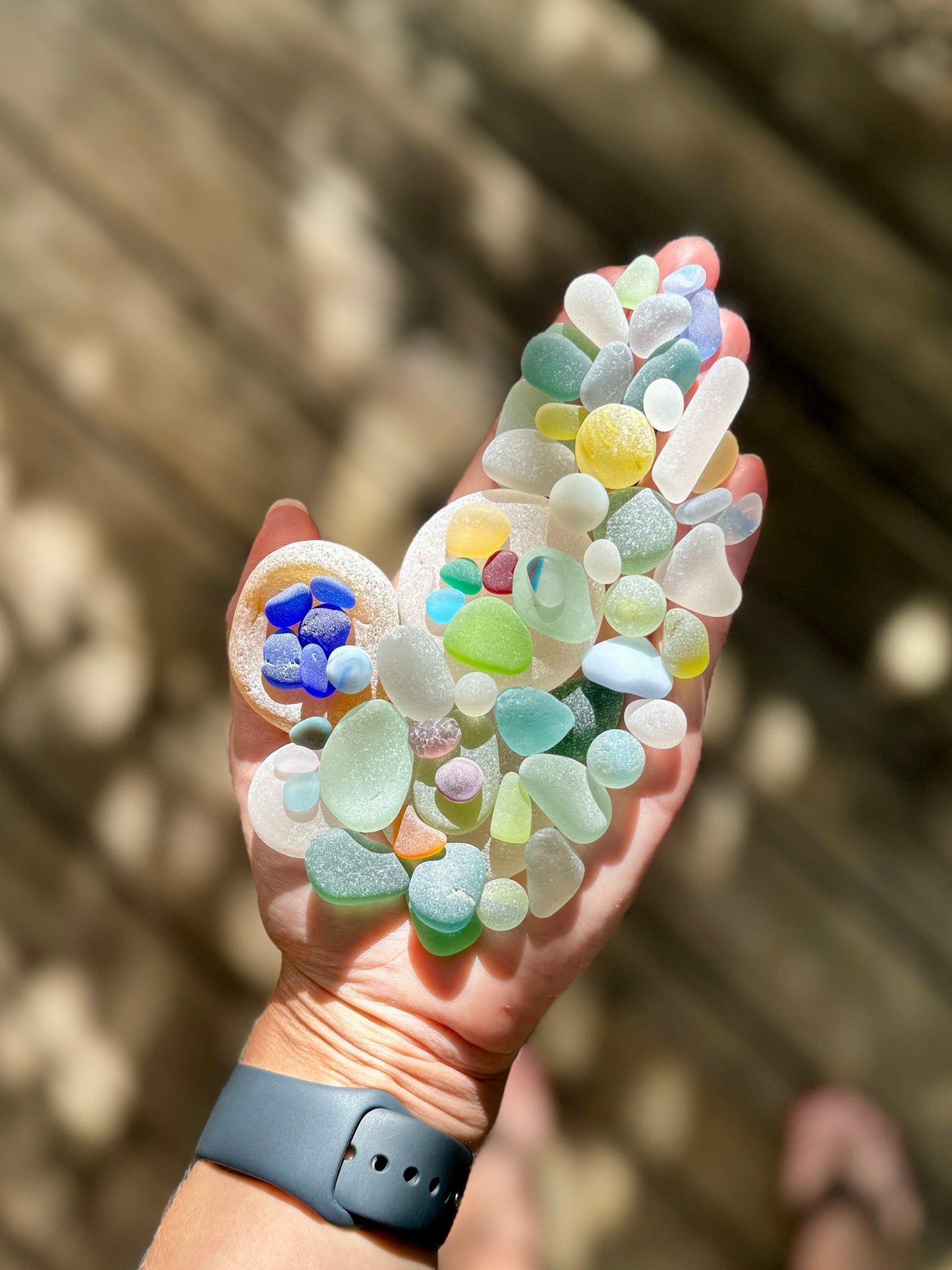 The Flying Mermaids daily haul of seaglass 🧜🏼‍♀️