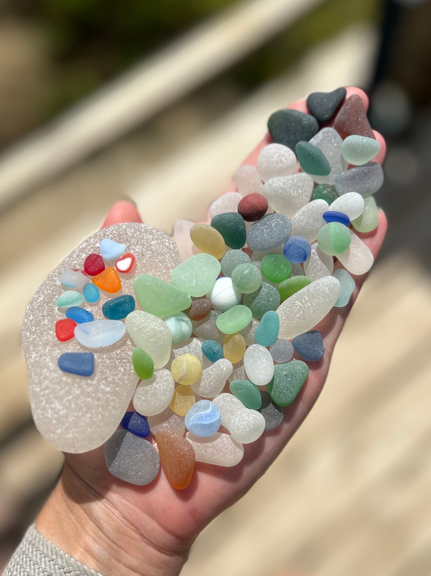 The Flying Mermaids daily haul of seaglass 🧜🏼‍♀️