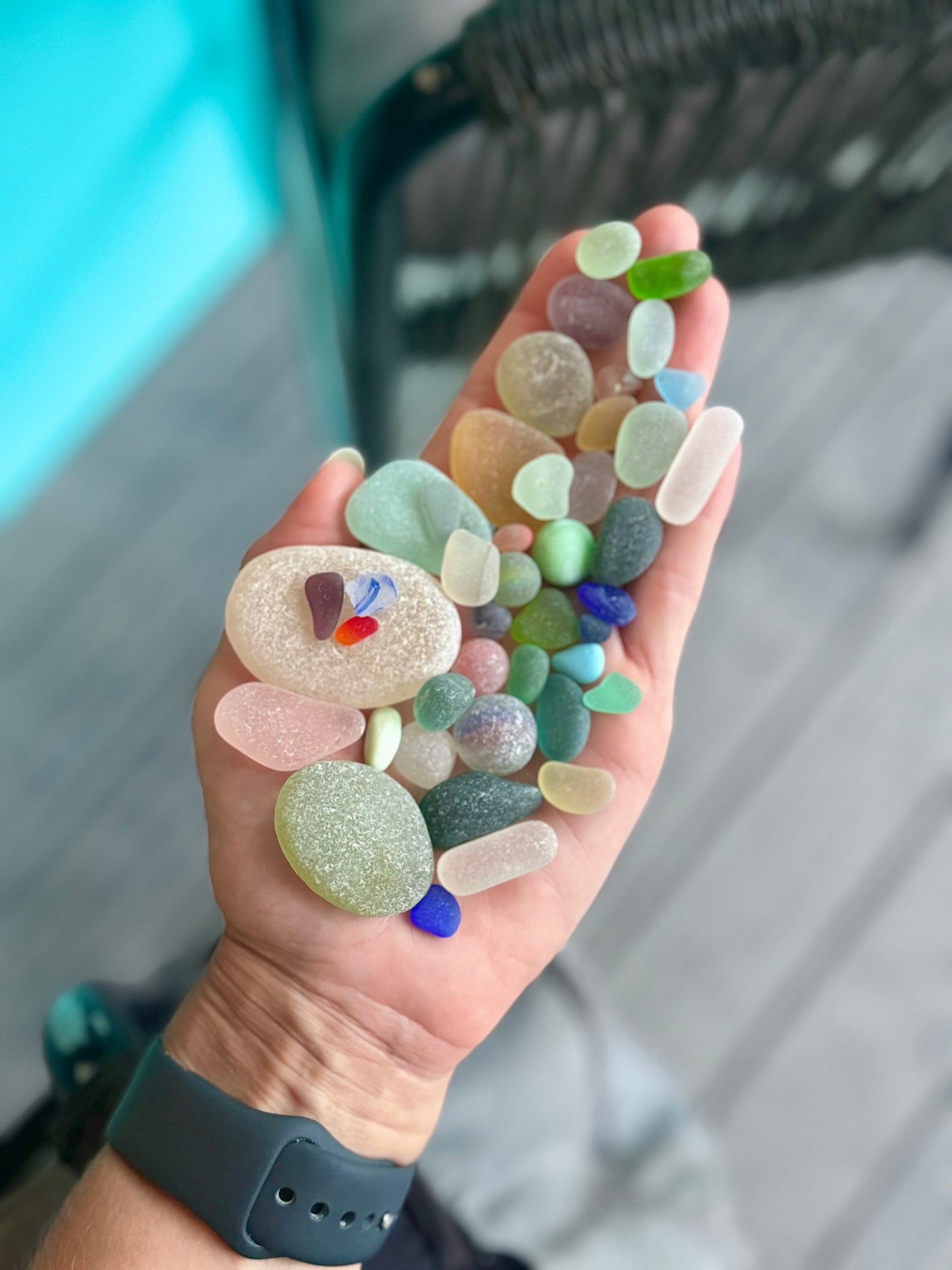 The Flying Mermaids daily haul of seaglass 🧜🏼‍♀️