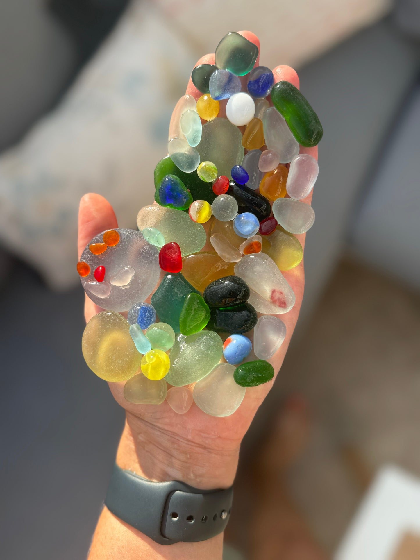 The Flying Mermaids daily haul of seaglass 🧜🏼‍♀️