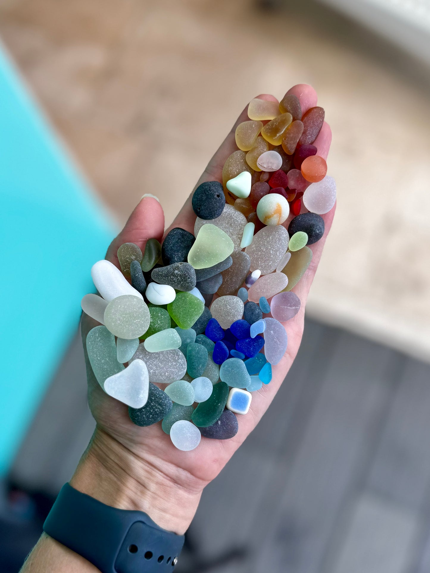 The Flying Mermaids daily haul of seaglass 🧜🏼‍♀️