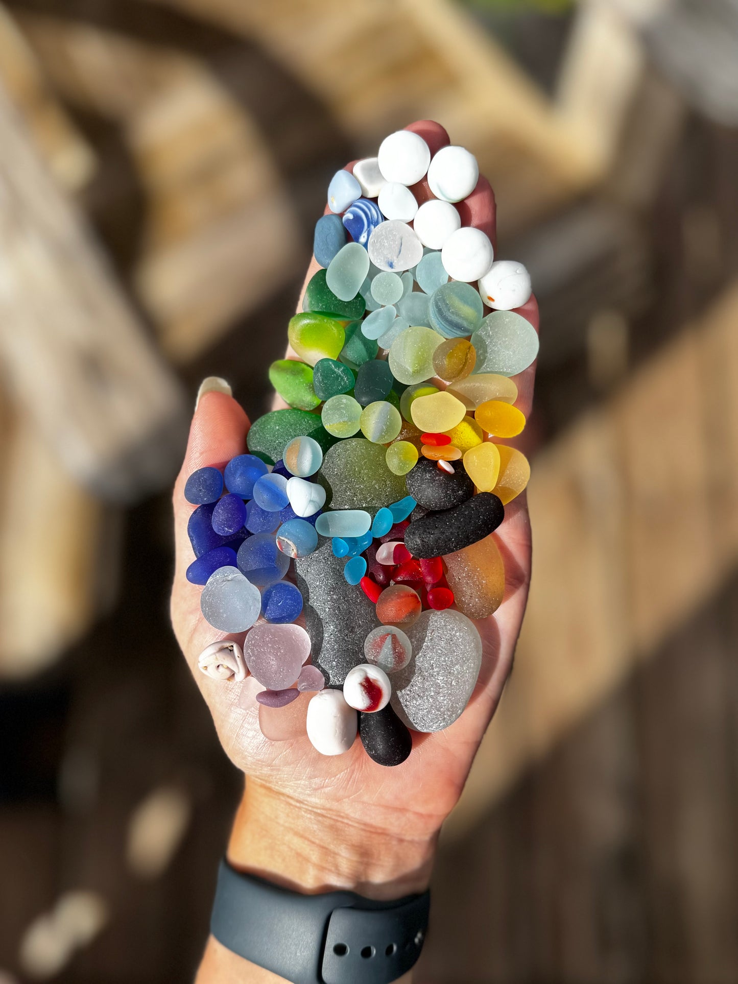 The Flying Mermaids daily haul of seaglass 🧜🏼‍♀️