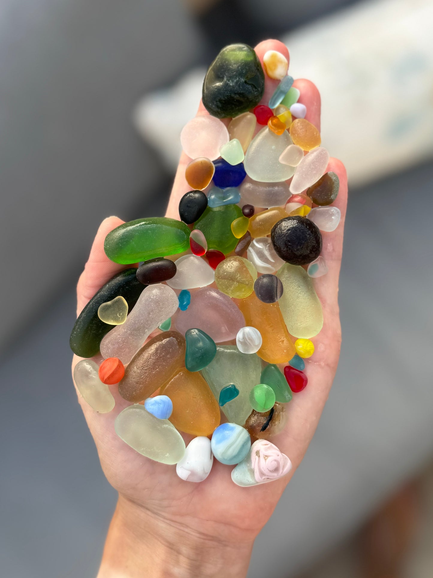 The Flying Mermaids daily haul of seaglass 🧜🏼‍♀️